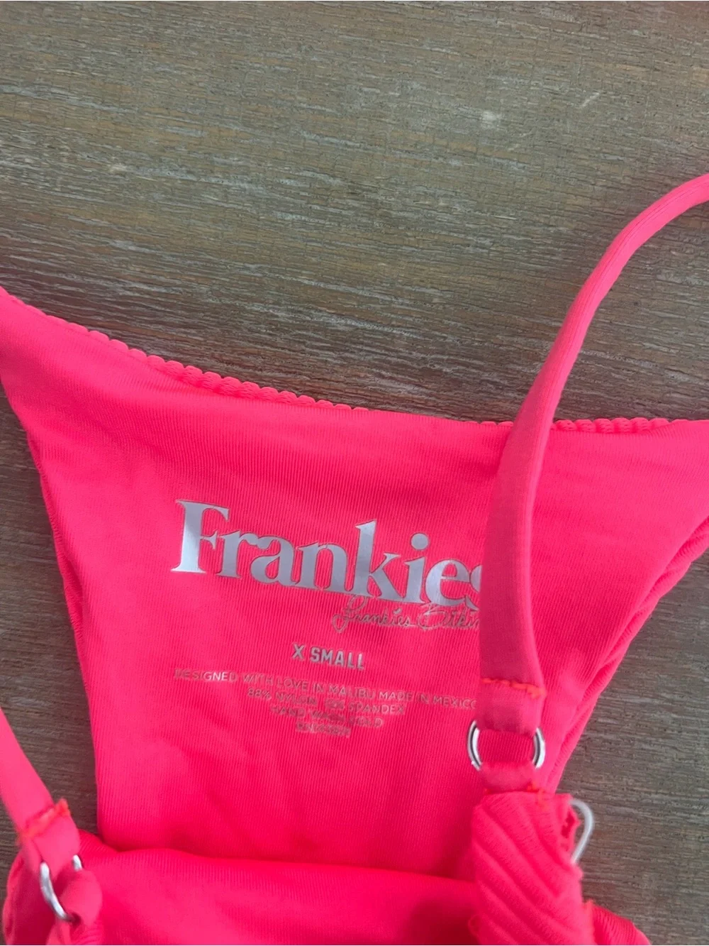 Frankie’s Bikini Women’s Ribbed Hot Pink Bikini Set